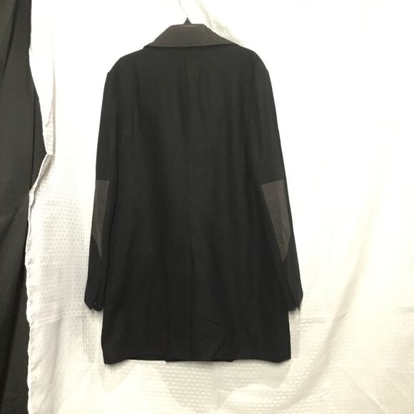 Antony Morato Black Wool Blend Overcoat (DC) - Picture 4 of 6